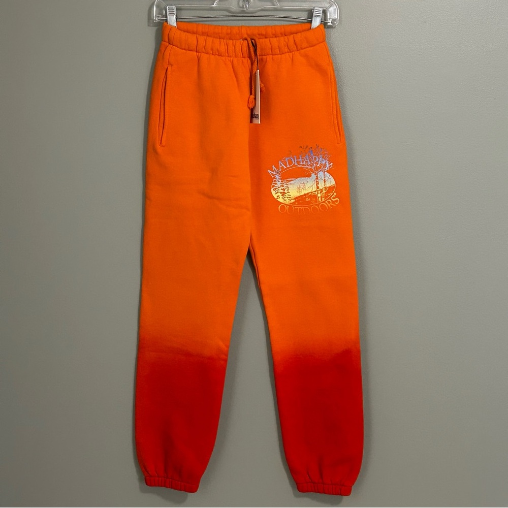 NWT Madhappy outdoor heritage orange ombre xs‎ jogger sweatpants women’s